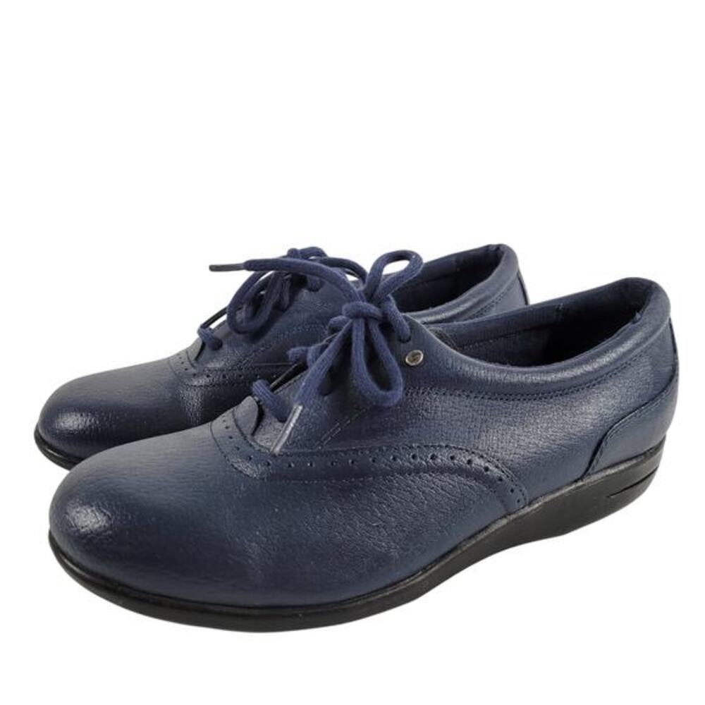 Womens Dr. Scholls Lace Up Shoes 9 M Double Air Pillow Insoles Comfort Navy Blue